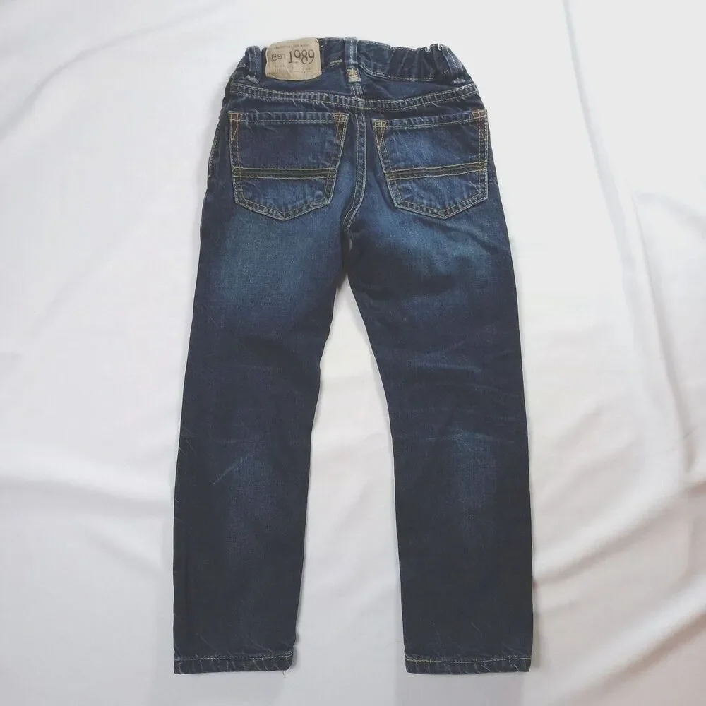 The Children's Place Skinny Jeans Adjustble Waist Denim Pants Cotton Dark Boys 5